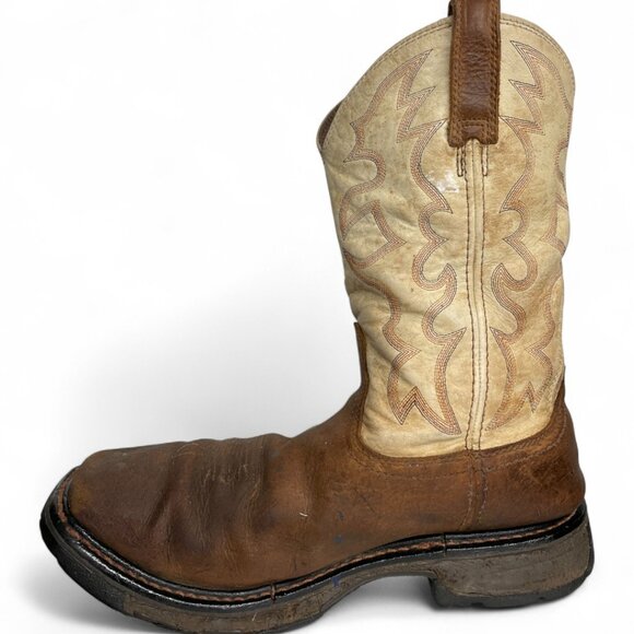 Ariat Square Toe Distressed Leather Western Cowboy Biker Work Boots Men's 12 D - Picture 5 of 13